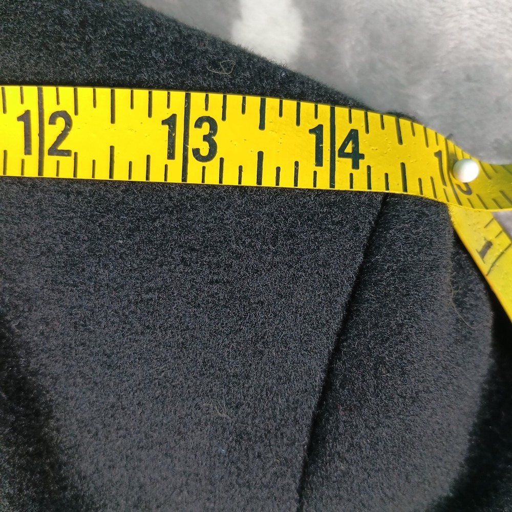 Lauren Ralph Lauren Trench Coat Women Size 0 Black Wool Blend Double Breasted - Picture 9 of 13